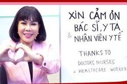 Việt Hương tặng gạo nghệ sĩ nghèo, làm clip cảm ơn y bác sĩ