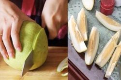 Sang nhà bạn trổ tài bổ bưởi, cô gái bị đuổi về ngay tức khắc vì nhìn thành quả không khác gì miếng dưa
