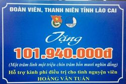 Bức thư xúc động và hơn 100 triệu đồng gửi tình nguyện viên bị tai nạn giao thông