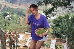 Midu làm vườn, nấu nướng trong 3 tuần ở Đà Lạt