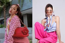 Chi Pu đeo túi Chanel 6.100 USD, Salim buộc khăn lên đầu như người già