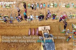 Dịch COVID-19: Tang thương cảnh đào đất chôn thi thể ở Brazil