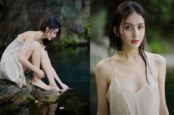 Xuất hiện 'thiên thần tắm suối' khuynh đảo mạng xã hội nhờ thân hình 'cực phẩm' và làn da trắng như tuyết