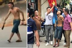 Khống chế đối tượng cầm dao dọa chém người giữa đường