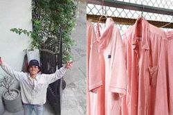 Cho mẻ áo trắng vào máy giặt, lúc phơi đồ anh chàng 'khóc thét' vì cảnh tượng khó ngờ