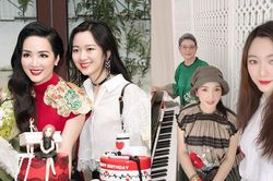 Hiếm hoi xuất hiện bên mẹ, con gái Hoa hậu Giáng My gây chú ý vì nhan sắc 'khác lạ'