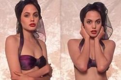 Angelina Jolie làm mẫu năm 16 tuổi thả dáng trong loạt thiết kế nội y làm say đắm khán giả