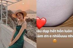 Vợ Văn Đức khoe khoảnh khắc con gái đạp trong bụng cực đáng yêu