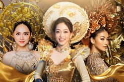 Hoa hậu Việt phục sức lộng lẫy: Hương Giang quyền lực, Phương Nga rạng rỡ với mấn phượng hoàng