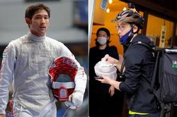 Từ chối tiền tài trợ, VĐV Olympic chấp nhận làm shipper mùa dịch