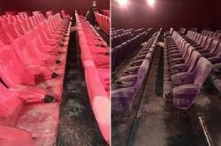 Đóng cửa nghỉ dịch 2 tháng, rạp chiếu phim bám đầy nấm mốc