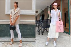Hè đâu chỉ có váy hoa sặc sỡ, học Hà Tăng và Sam cách mặc đồ trắng tinh khôi mát lành