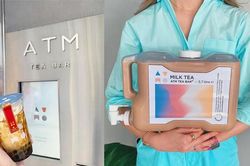 ATM 'bán' bình trà sữa 5 lít giá 1,2 triệu đồng gây sốt