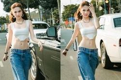 Ngọc Trinh khoe trọn khoảnh khắc gợi cảm với vòng eo 53cm 'nổi đình nổi đám'