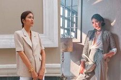 Cùng mặc vest nhưng Lan Khuê, Hà Tăng đối lập nhau hoàn toàn