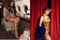 Kim Kardashian, Chi Pu khoe đường cong tinh tế với xường xám
