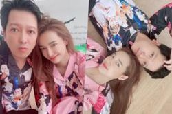 Diện đồ đôi in hình độc quyền, Nhã Phương tiết lộ Trường Giang yêu cầu xài app chụp ảnh… cho trẻ đẹp
