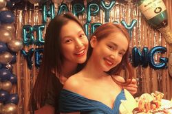 MC Hoàng Oanh 'bế bụng bầu' đến dự tiệc sinh nhật bạn thân Nhã Phương