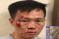 Người dân nhanh trí ném chiếc đệm mút bắt tên cướp giật