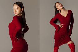 Phạm Quỳnh Anh diện váy đỏ ôm sát tôn đường cong nóng bỏng