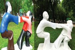 Bị phản ứng dữ dội, Công viên Thống Nhất trả lại màu sơn cho 17 bức tượng