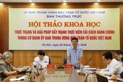 Đẩy mạnh cải cách hành chính trong cơ quan MTTQ Việt Nam