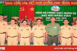 Thượng tá Đoàn Thanh Tâm tái đắc cử Bí thư Đảng ủy Phòng Cảnh sát Giao thông đường bộ Công an An Giang (nhiệm kỳ 2020-2025)