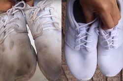 Dùng kem đánh răng làm sạch giày Nike trắng