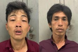Trinh sát hình sự phục bắt 2 nghi phạm cướp giật