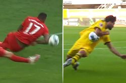 Sự khác biệt khi cầu thủ Dortmund và Bayern để bóng chạm tay
