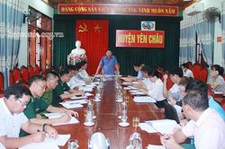 Đồng chí Phó Chủ tịch UBND tỉnh kiểm tra công tác phòng, chống bệnh dịch tả lợn châu Phi tại huyện Yên Châu