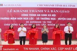 Agribank Hà Tĩnh hỗ trợ 8,4 tỷ đồng xây Trường Mầm non Nga Lộc