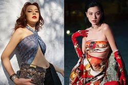 Chi Pu và dàn mỹ nhân thích quấn khăn hàng hiệu thành váy áo
