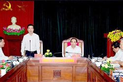 Đồng chí Võ Văn Thưởng làm việc tại tỉnh Tuyên Quang