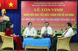 Tôn vinh người hiến máu tiêu biểu 2020