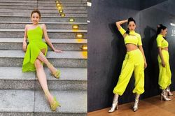 Sao Việt sang chảnh 'hết nấc' khi phối trang phục màu neon sặc sỡ