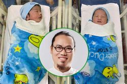 Đón thêm cặp song sinh ở tuổi 40, nghệ sĩ hài Vượng Râu chính thức nhập 'hội sao Việt đông con'