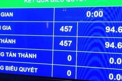 Quốc hội phê chuẩn EVFTA và EVIPA