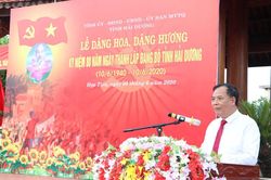 Kỷ niệm 80 năm ngày thành lập Đảng bộ tỉnh Hải Dương
