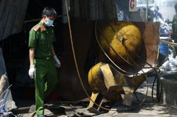 Nổ bình nén khí gas, một người tử vong
