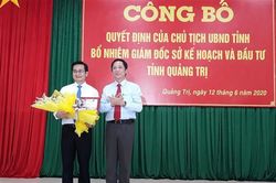 Công bố các Quyết định bổ nhiệm Giám đốc Sở Kế hoạch và Đầu tư, Chánh Thanh tra tỉnh Quảng Trị