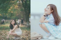 Nữ sinh trường Y khoe nhan sắc trong veo như sương sớm