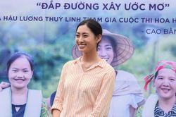 Lương Thùy Linh xây đường ở Cao Bằng giúp bà con