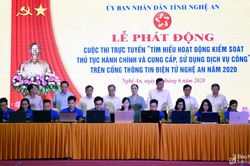 Nghệ An thi trực tuyến hoạt động kiểm soát thủ tục hành chính và cung cấp, sử dụng dịch vụ công