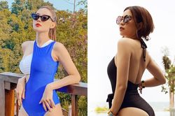 Minh Hằng, Hoàng Thùy Linh mặc đồ bơi một mảnh khoe dáng đẹp