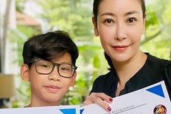 Con trai hoa hậu Hà Kiều Anh nhận nhiều bằng khen