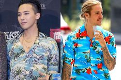 G-Dragon, Justin Bieber chuộng mặc áo sơ mi hoa màu sắc