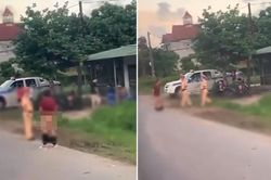 Người đàn ông ăn vạ CSGT bằng hành động kỳ quặc ngay giữa đường