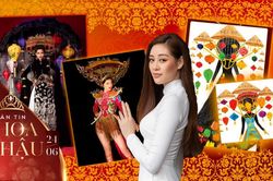 Copy thiết kế 'Phố cổ' của H'Hen Niê - Kiều Loan, National Costume cho Khánh Vân bị chê tới tấp