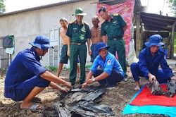 Bộ CHQS tỉnh Kiên Giang cất bốc 7 bộ hài cốt liệt sĩ hy sinh trong kháng chiến chống Mỹ